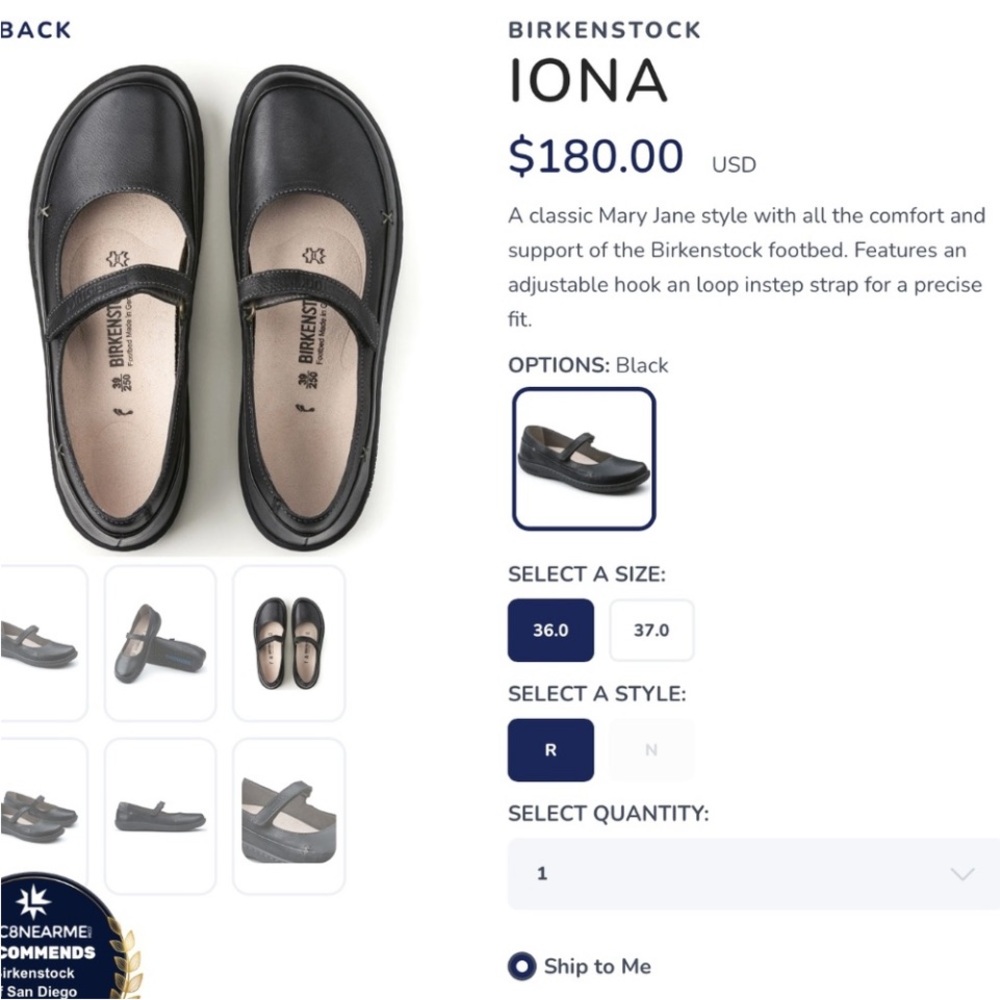 Birkenstock Black Leather Flats - Picture 16 of 16